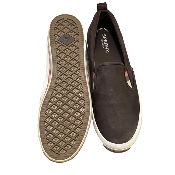 Sperry Women’s Slip-On Loafers Size 11 Brown Leather Memory Foam Comfort Shoes - Picture 3 of 5
